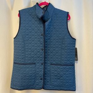 Lands' End Blue Quilted Vest